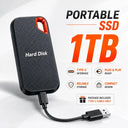Mini Portable External Hard Drive SSD Type-C Backup Drive