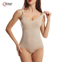 Qtree Plus Size Tummy Control Bodysuit Slimming Shapewear