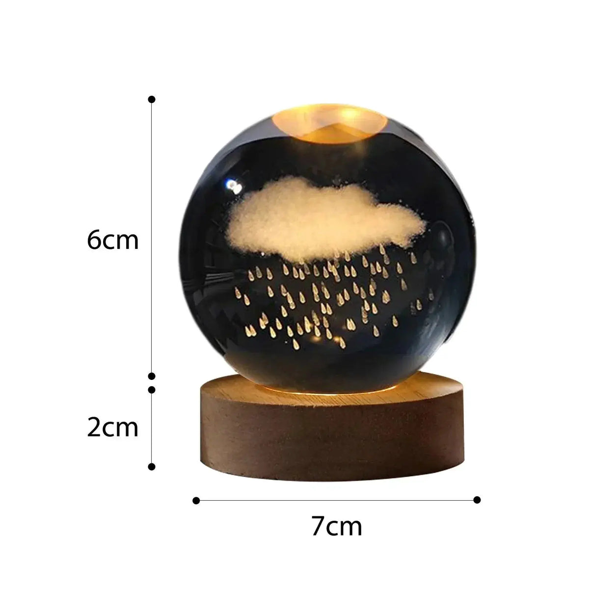 Crystal Night Light for Kids — Solar System A