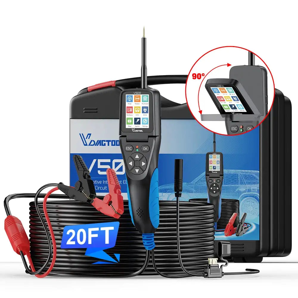 VDIAGTOOL V500 Car Electric Circuit Tester Automotive Power Circuit Probe Short/Open Finder Multimeter/Injector/Relay Diagnostic