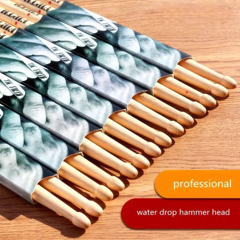 Professional 5A Hickory Walnut Drum Sticks Pair For Drummers