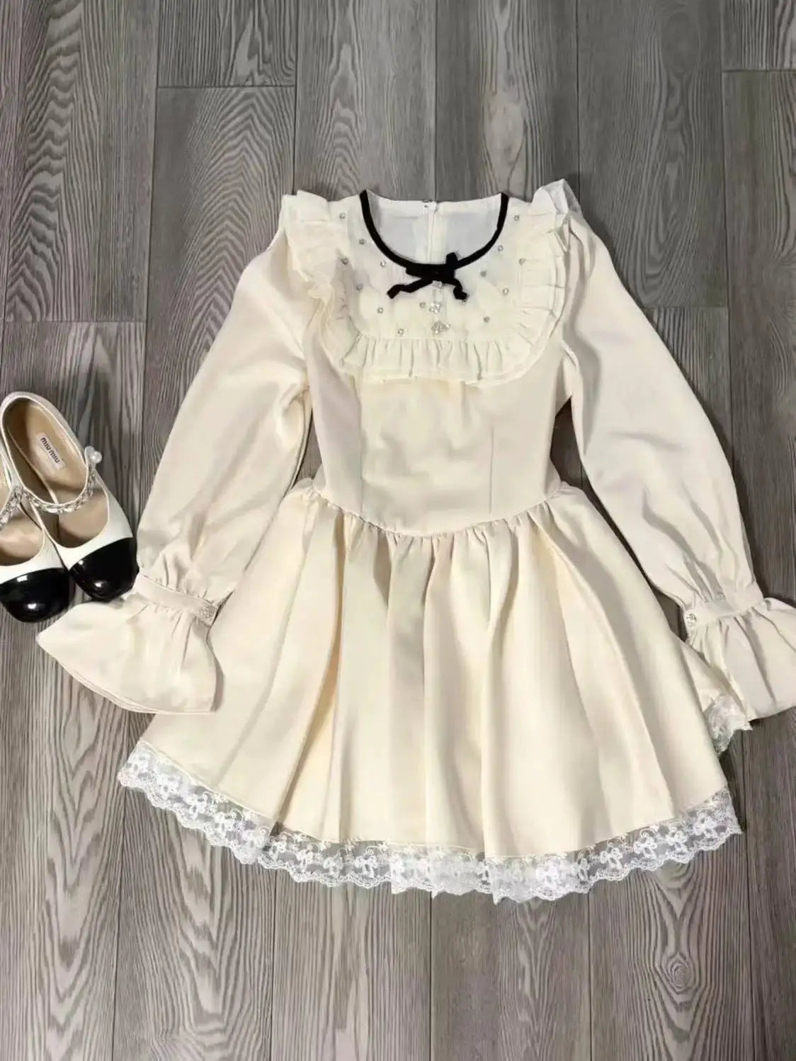 Sweet Princess Dress Woman French Lace Sim Fairy Dress Harajuku Gyaru Elegant Chic Ball Gown Summer Kawaii 90s Sexy Fashion
