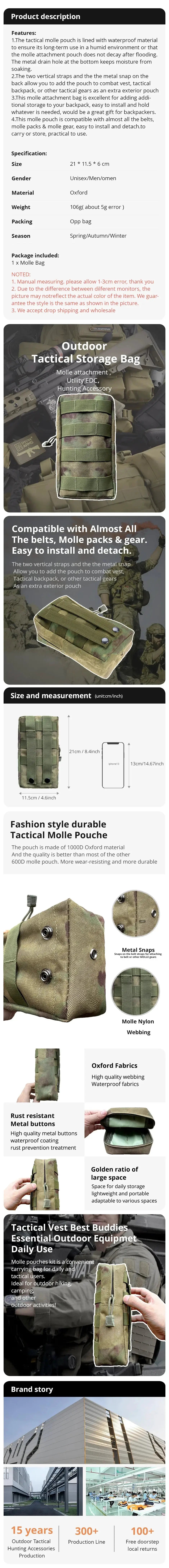 Outdoor Tactical Molle Waist Bag Camouflage Fanny Pack