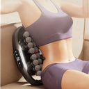 42 Roller Nodes Electric Deep Tissue Massage Roller LCD Digital Display Adjustable Speed Rechargeable Portable Full Body Massager for Foot Leg Calf Waist Buttock Neck Shoulder Muscle Pain Relief