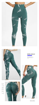 Tie Dye Leggings Seamless High Waist for Women Fitness Wear
