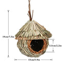 Natural Grass Hanging Bird Cage for Garden Decor Charm