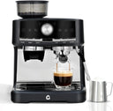 Stainless Steel Espresso Machine with Grinder – , Metal