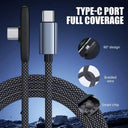 Right Angle USB C Cable - Durable Braided Design