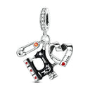 Sterling Silver Charm Beads Rose