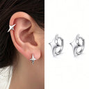 Sterling Silver Earrings Piercing Vintage