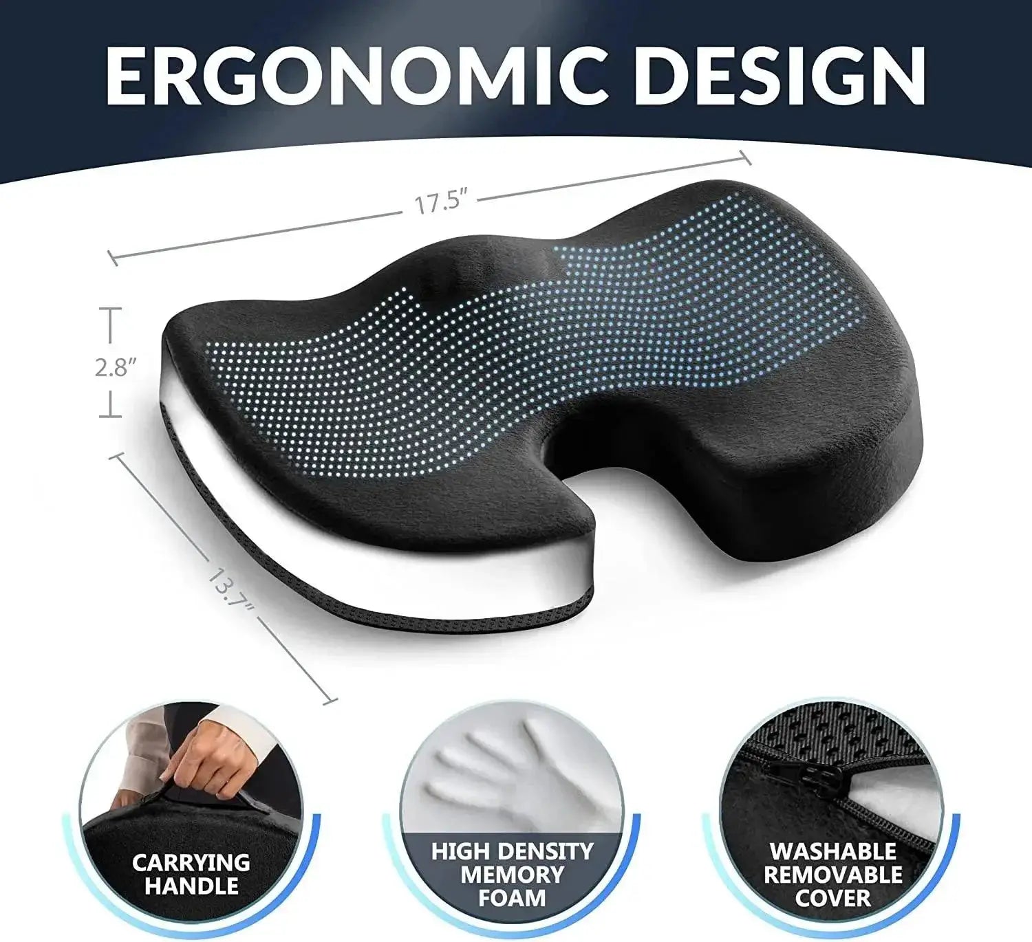 U Shaped Memory Foam Gel Cushion for Pain Relief and Comfort