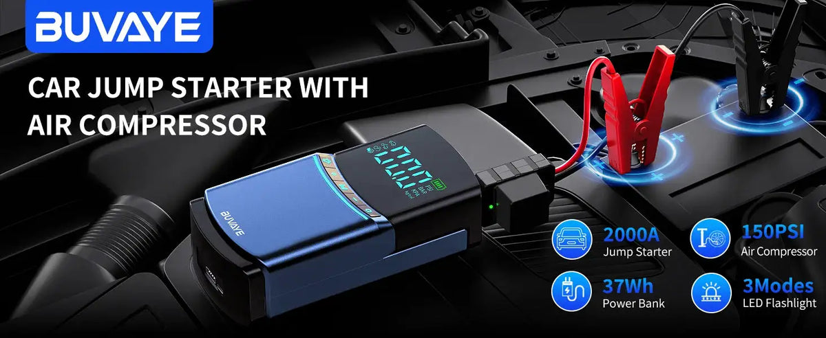 In Jump Starter Tire Inflator Power Bank — product view 10