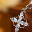 Silver Silver Cross Moissanite Pendant