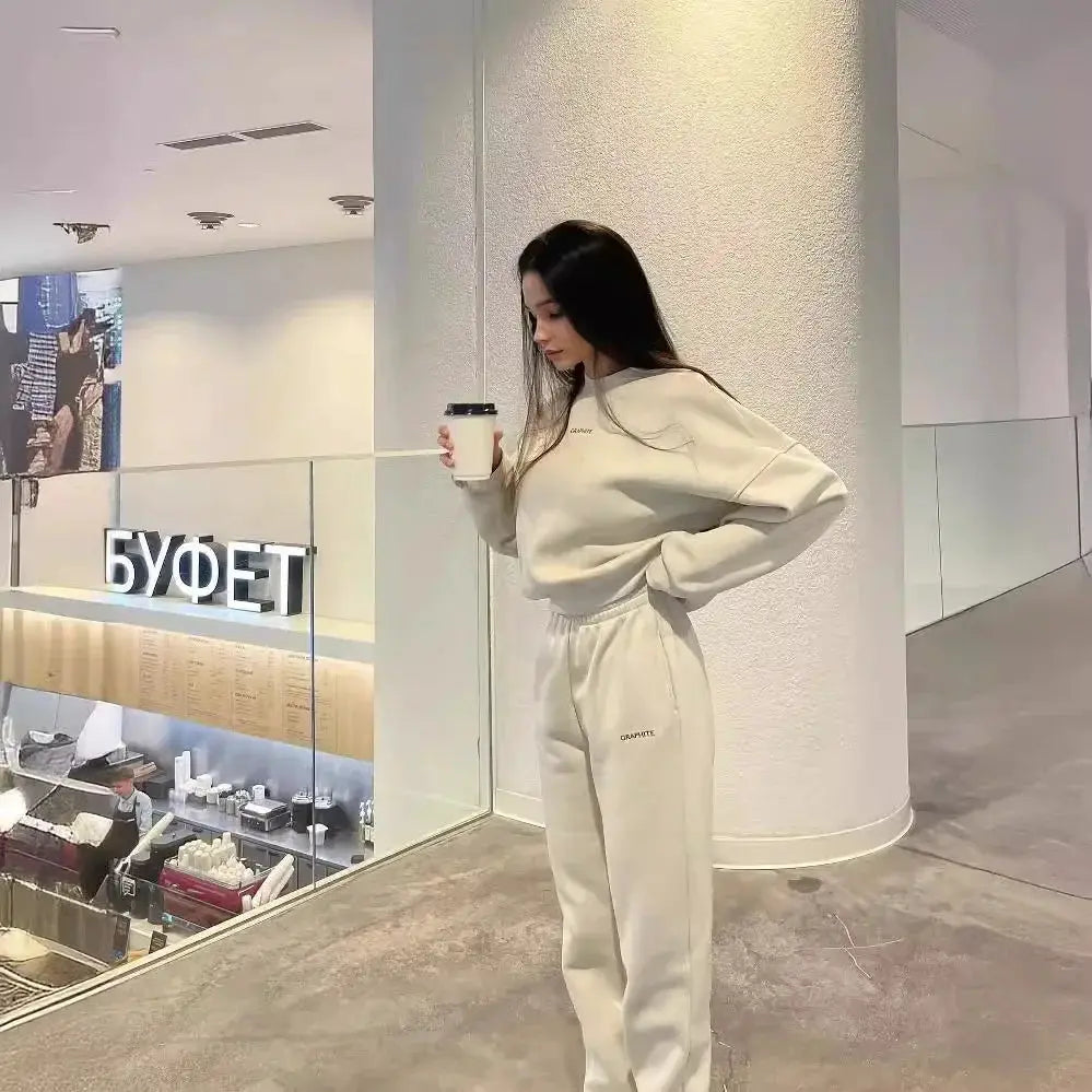 Women Hoodies and Pants Set Two Piece Sweatshirt Tracksuit