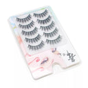 Crisscross 3D Faux Mink Eyelashes Set - 5 Pairs Glamorous