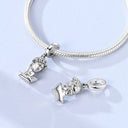Sterling Silver Golden Clover Charm