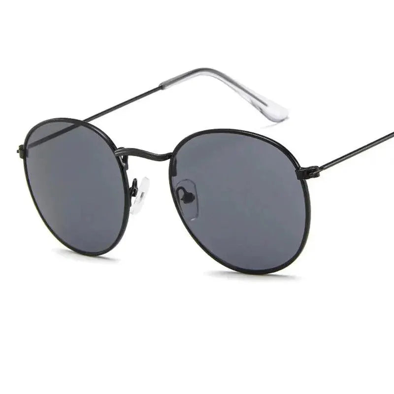 Vintage Metal Round Frame Sunglasses For Women Classic Style