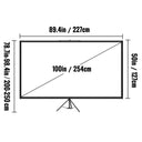 100 Inch Portable Tripod Movie Screen