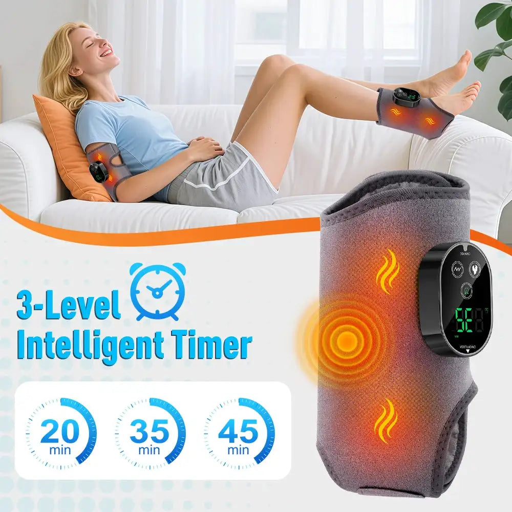 3-in-1 Electric Heated Ankle Guard Massager for Right Left Foot Hand Cordless Ankle Wrist Brace Vibration Massage Wristband