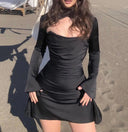 Elegant White Satin Bodycon Dress Summer Fashion Statement