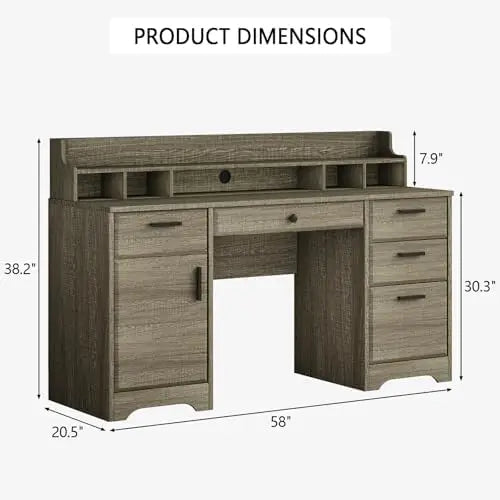 Executive Computer Desk With Drawers