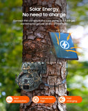 SHIWOJIA 3MP 4G Solar Cameras Wireless 360° View PTZ Camera