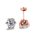 Moissanite Earrings in Sterling Silver Birthday