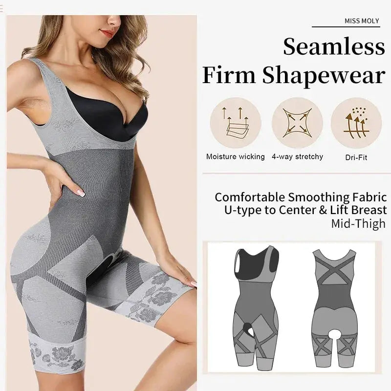 Women Bodysuit Shapewear Waist Trainer Underbust Slimming