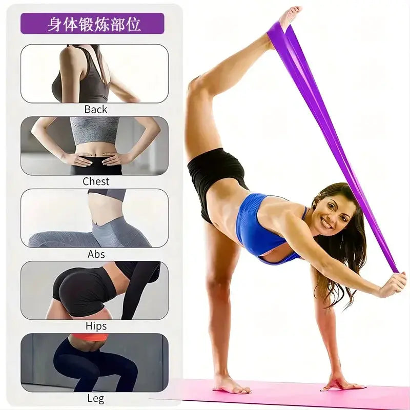 5 Color Coded Resistance Bands for Home Fitness Set