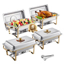 SucceBuy Pack Chafing Dish Buffet Set Stainless Steel Chafer