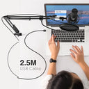 USB Computer Microphone Kit With Adjustable Arm Bracket