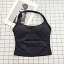 Workout Halter Backless Camisole Set Padded Yoga