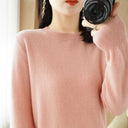 Crew Neck Cashmere Knit Sweater