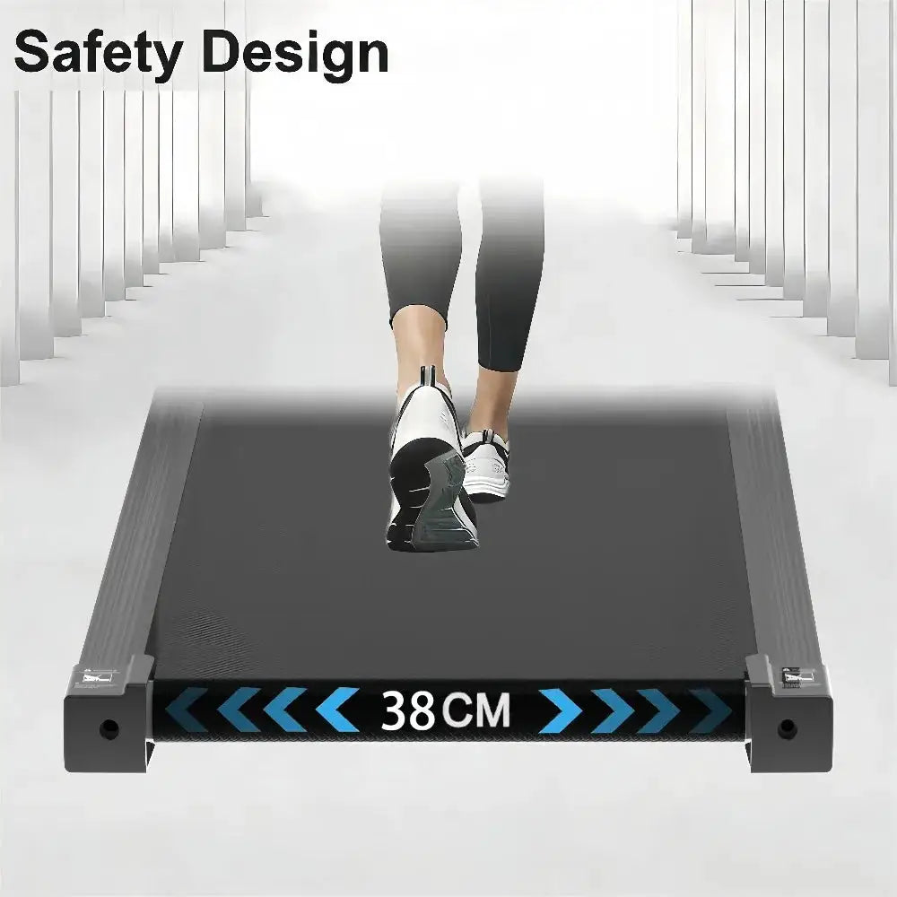 Portable Mini Electric Walking Pad Treadmill with LED Screen Remote Control Manual Incline for Home Office Use Desk Fitness