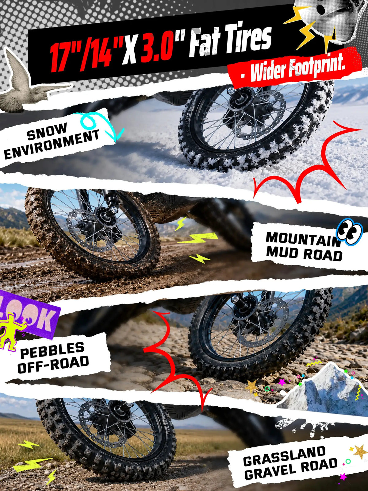 ESKUTE RR Electric Dirt Bike, 50+mph 5500W Peak Mid-Drive Motor, Electric Motorcycle with 60 Mile 60V 30Ah Removable Battery, Hydraulic Dual Shock Absorbers,