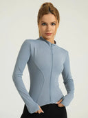 Waist Slimming High Quality Training Tops Women's Tight Zipper Shirts