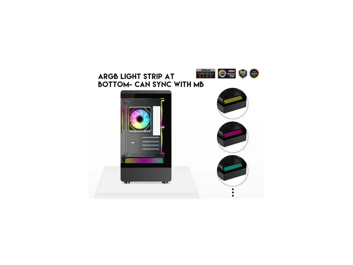 DIYPC ARGB-M1-BK Black Cases (Computer Cases - ATX Form)