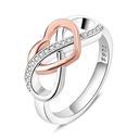Sterling Silver Ring Sparking Zirconium