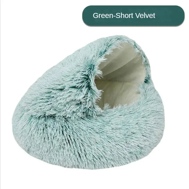 Calming SelfWarming Pet Bed for Cats — Gray-Long velvet