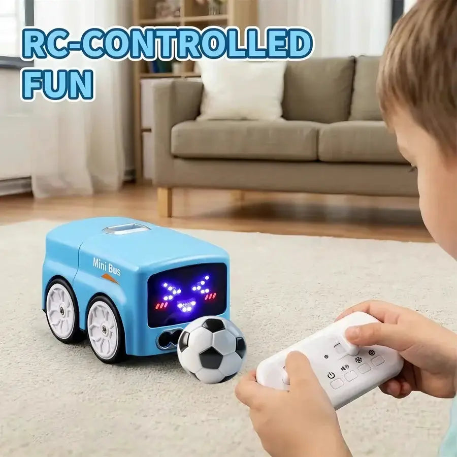 RC Mini Bus, RC-Controlled with 4 Play Modes, Funny Auto Expressions & Ideal Gift for Chiledren