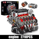 Mould King 10130 F488 V8 Engine Supercar Blocks