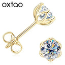 Gold Filled Moissanite Stud Earrings