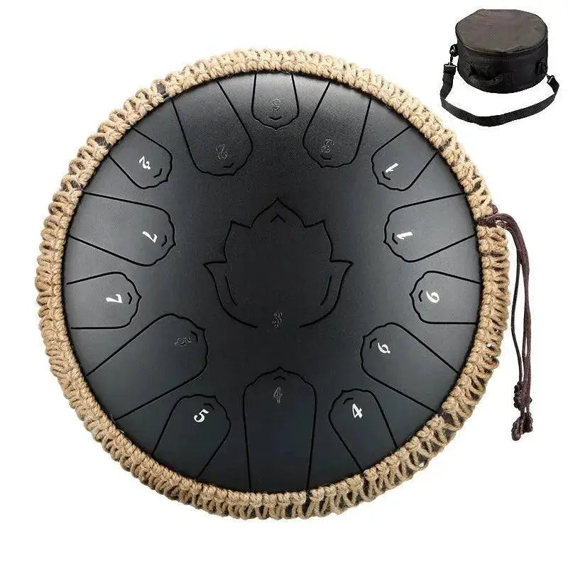 Hluru 13 Inch 15 Notes Steel Tongue Drum C Tone Musical