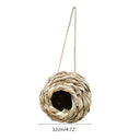 Natural Grass Hanging Bird Cage for Garden Decor Charm