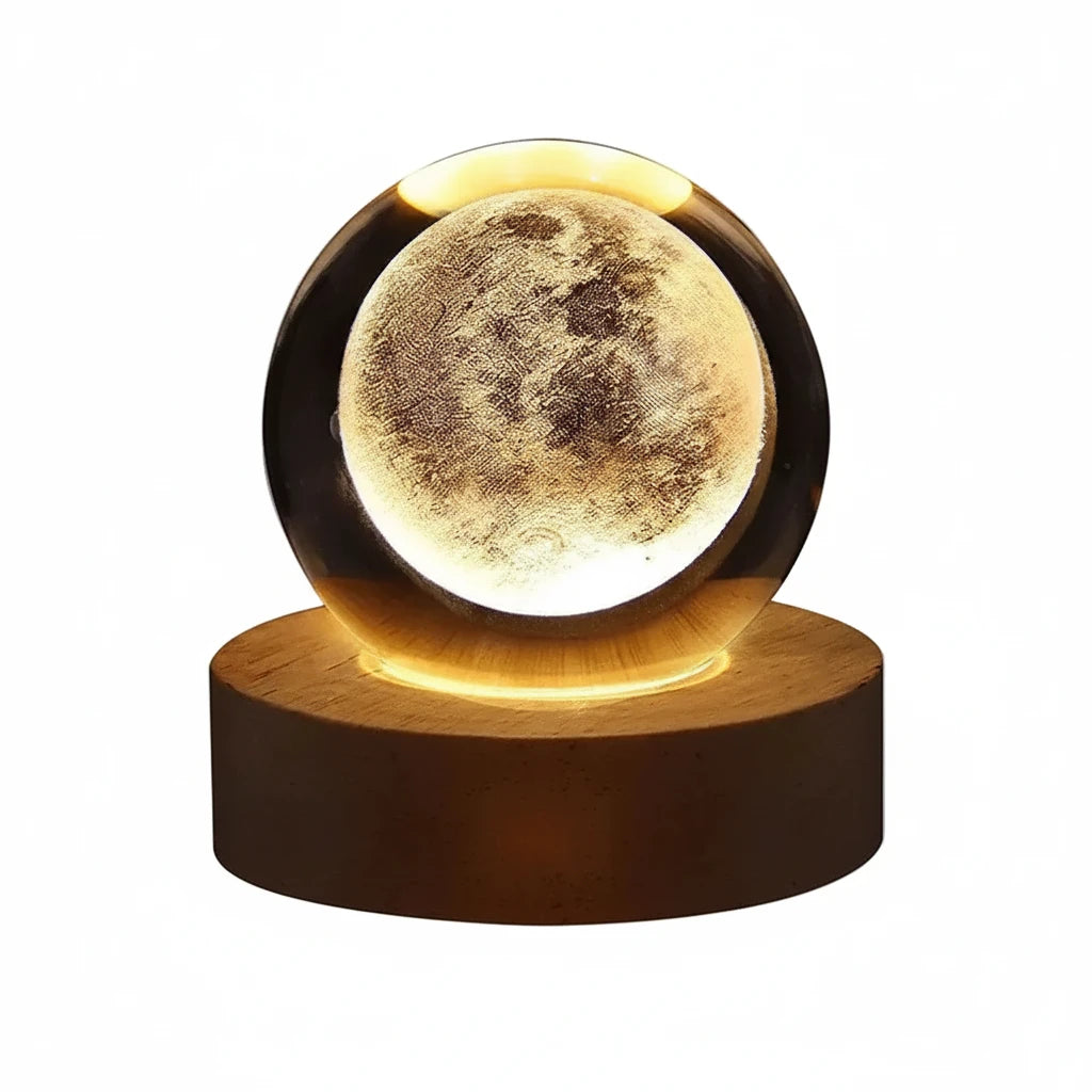 Crystal Night Light for Kids — Moon A