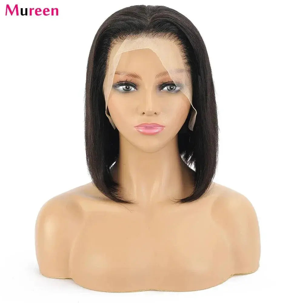 Mureen HD Transparent Lace Front Straight Bob Wig Remy Hair