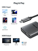 Lemorele USB-C Hub For Dual 4K HDMI