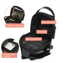 Men Sling Bag - Oxford Chest Pack Zip Phone Slot