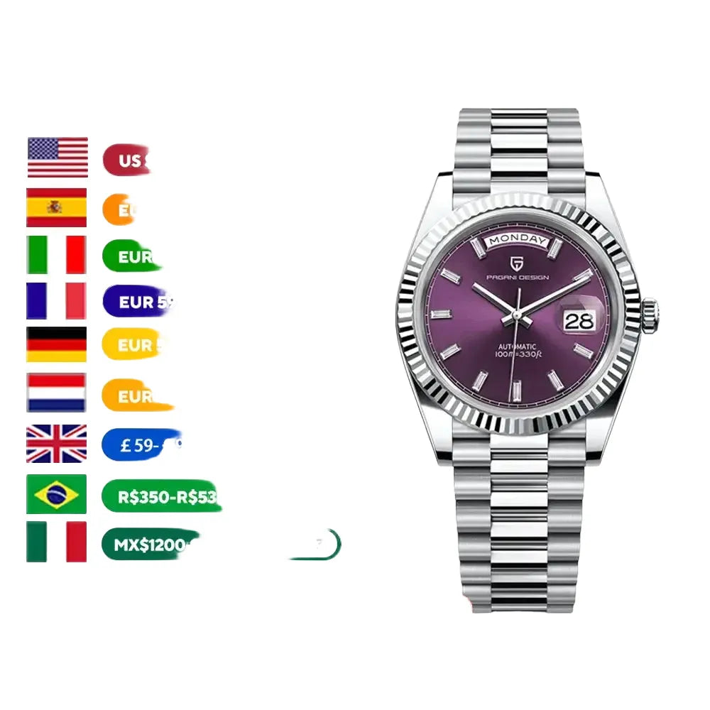 PAGANI DESIGN DD40 Men's Watches 2025 Top Luxury Automatic NH36A Mechanical Wristwatches AR Sapphire Mirror Watch For Men Clock