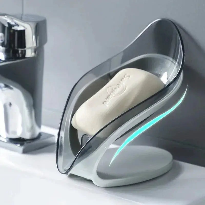 Leaf Design Soap Holder With Drainage Bathroom Accessory